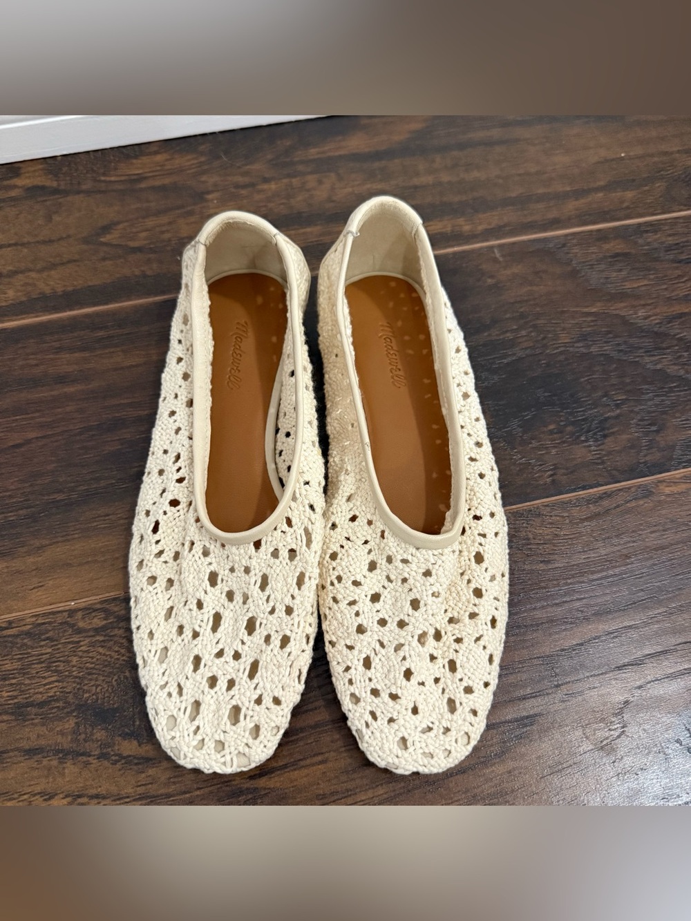 Madewell Mylie Ballet Flat New Without Box Size 6 Crochet Cream $148 - Picture 3 of 10